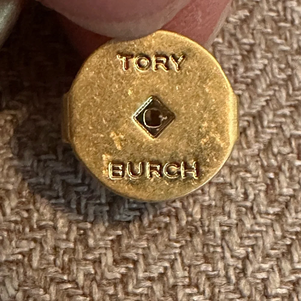 Tory Burch‎ Gold and Red Stud Earrings